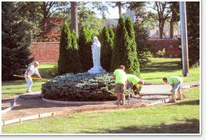 New walkway at monastery