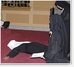 Prostration during the Litany of the Saints